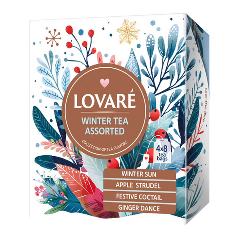Tea Collection Winter Tea Set – 4 Flavors – 32 Tea Bags